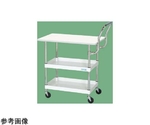 CSパールワゴン（軽量取手ハイタイプ ゴム車 天板付）W900×D600×H760mm パールホワイト　CSP-9072LVHTW