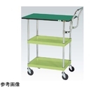 CSパールワゴン（軽量取手ハイタイプ ナイロンウレタン車 天板付）W750×D500×H900mm グリーン　CSP-7582LTEHTNU
