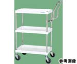 CSパールワゴン（中量取手ハイタイプ サイレントエラストマー車 H740 3段）W750×D500×H740mm パールホワイト　CSP-7573HTSEW