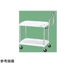 CSパールワゴン（軽量取手ハイタイプ ゴム車 H600 2段）W750×D500×H600mm パールホワイト　CSP-7562LHTW