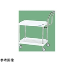 CSパールワゴン（軽量取手ハイタイプ ナイロンウレタン車 H600 2段）W750×D500×H600mm パールホワイト　CSP-7562LHTNUW