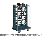 ツーリングワゴン（TLR5段タイプ W670 フットブレーキ付 ダークグレー色）W670×D600×H1230mm ダークグレー　TLR-15AJKBRD