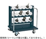 ツーリングワゴン（TLR3段タイプ W790 フットブレーキ付 ダークグレー色）W790×D600×H810mm ダークグレー　TLR-33AJKBRD