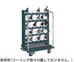 ツーリングワゴン（TLR5段タイプ W790 フットブレーキ付 ダークグレー色）W790×D600×H1230mm ダークグレー　TLR-35AJKBRD