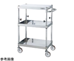 ステンレスCSパールワゴン（高さ調整タイプ ナイロンウレタン車 H850～1100）W600×D400×H850～1100mm　TCSP4-6083NU
