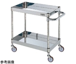 ステンレスCSパールワゴン（SUS304 ナイロンウレタン車 H600 2段）W900×D600×H600mm 質量 16kg　CSP3-9062NU