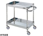 ステンレスCSパールワゴン（SUS304 ナイロンウレタン車 H600 2段）W750×D500×H600mm 質量 11kg　CSP3-7562SNU