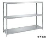 ステンレスサカエラック（SUS430 H1200 3段タイプ）W1000×D350×H1200mm　STN1-10123SU4