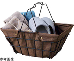 ワイヤーファブリックバスケット 買い物かご M ブラウン　61-784-43-32