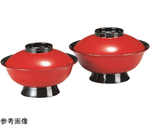 5.5寸 聖龍椀（低足）朱ツバ黒　32602250