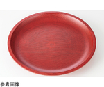 木調ディナー皿 紅赤 φ270　50026020