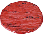 木製 東尋坊丸とんかつ皿 漆根来　54260180