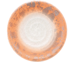 A）150渦巻き皿 アクアオレンジ 銀雲　13000173