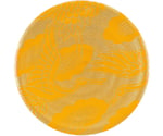 A150渦巻寿司皿 黄に金鶴　13000268