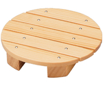 木製回転寿司皿用丸目皿（スベリ止付）　12030420