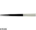 PBT20.5cm 六角木目箸 銀/黒　90031747