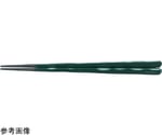 PBT22.5cm 六角一刀彫箸 緑塗　90031381
