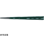 PBT24cm 六角一刀彫箸 緑塗　90031392