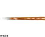 PBT22.5cm 六角一刀彫箸 春慶　30010610