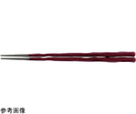 PBT22.5cm 六角一刀彫箸 ワイン輝き　30010630