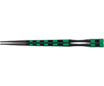 PBT19cm 杵型多久島箸 緑の市松　90035085