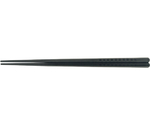 G-PET 23cm チェック六角箸 黒OM　90043660