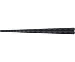 PBT22.5cm 亀甲一刀彫箸 黒OM　90022595