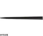 PBT21cm 丸頭四角木目箸 黒OM　90032135