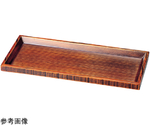 木製26cm 荒彫長角カスタ盆栃塗　85914360