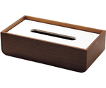 木製ティッシュBOX U白/チョコ　81017150