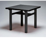 テーブルH700黒木目4本脚型 750×750　11003190