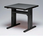 テーブルH700黒木目板脚型 750×750　11003230