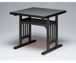 テーブルH700黒木目格子脚型 750×750　11003270