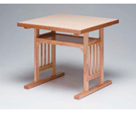 テーブルH700乾漆＆4柄格子脚型 750×750　11003390