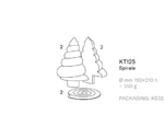 3Dチョコレートモールド クリスマス スパイラル（Spiral Tree） 1セット(2個入)　KT125