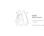 3Dチョコレートモールド クリスマス Albero Animato Tree 1セット(2個入)　KT135