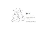 3Dチョコレートモールド クリスマス ウェーブ（Wave Tree） 1セット(2個入)　KT136