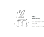 3Dチョコレートモールド イースター マジックバニー（Magic Bunny） 1セット(2個入)　KT154