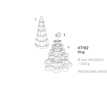 3Dチョコレートモールド クリスマス リング（Ring Tree）　KT162