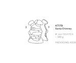 3Dチョコレートモールド クリスマス サンタチムニー（Santa Chimney） 1セット(2個入)　KT179