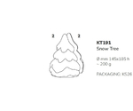 3Dチョコレートモールド クリスマス スノーツリー（Snow Tree） 1セット(2個入)　KT191