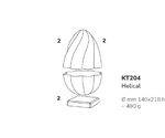 3Dチョコレートモールド エッグキット イースター ヘリカル（Herical） 1セット(2個入)　KT204