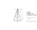 3Dチョコレートモールド クリスマス ヘキサゴンツリー（Hexagon Tree） 1セット(2個入)　KT205