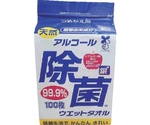 天然アルコール除菌ウエットタオル 詰替用100枚　00-1277