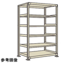 軽中量棚NDW型 単体 6段 W900×D724×H2100mm ホワイトグレー　NDW-2156