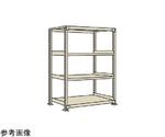 中軽量棚NEW型 単体 4段 W900×D724×H1200mm ホワイトグレー　NEW-8154