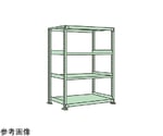 中軽量棚NE型 単体 4段 W1500×D724×H1500mm グリーン　NE-9554