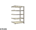 中軽量棚NEW型 連結 5段 W1800×D724×H2100mm ホワイトグレー　NEW-2755R