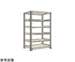 中軽量棚NEW型 単体 6段 W1800×D724×H2100mm ホワイトグレー　NEW-2756