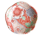 プチ風水・盛塩小皿（花型）友禅　88874